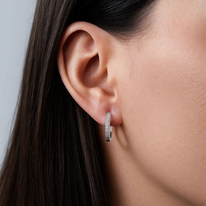 Brinco Argola com Zircônias