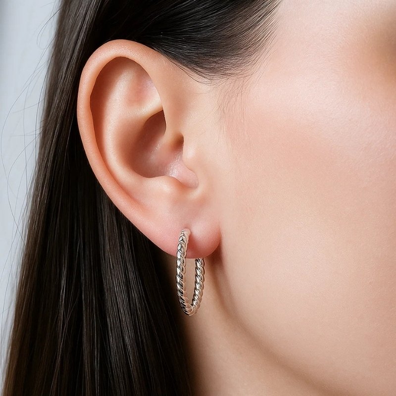 Brinco Argola Liso Torcido