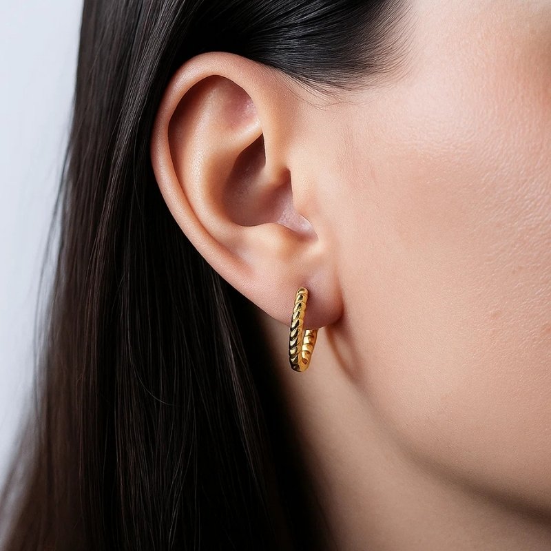 Brinco Argola Liso Torcido