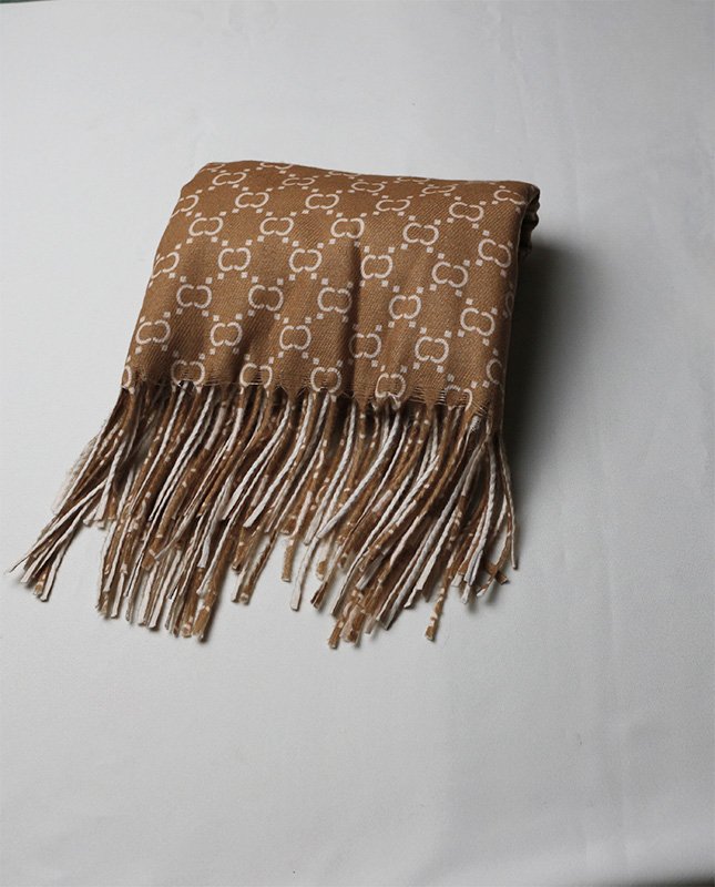 CACHECOL ESTAMPADO NUDE COM BRANCO MB