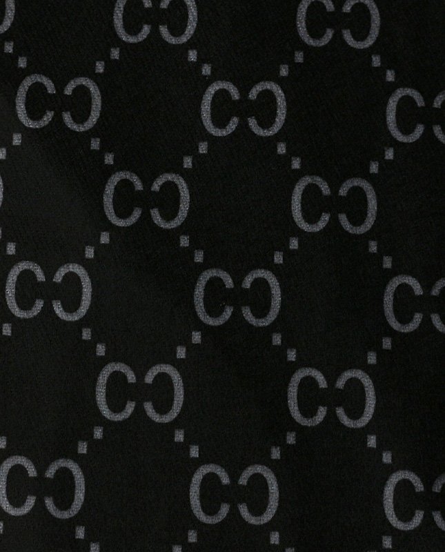 CACHECOL ESTAMPADO PRETO COM CINZA MB