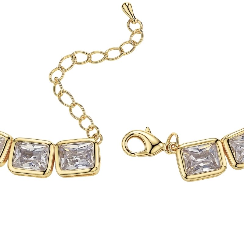 Colar Cristais Retangulares