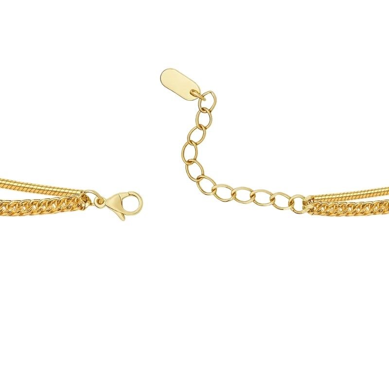 Colar Duplo com Pingente Trevo 