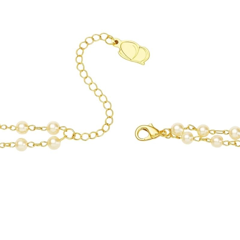 Colar Duplo Pérolas com Sol