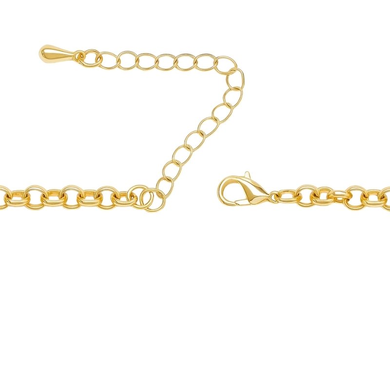 Colar Esferas Lisas e Cravejadas