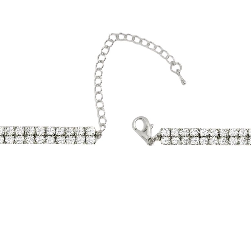 Colar Riviera com Dupla Fileira de Zircônias 