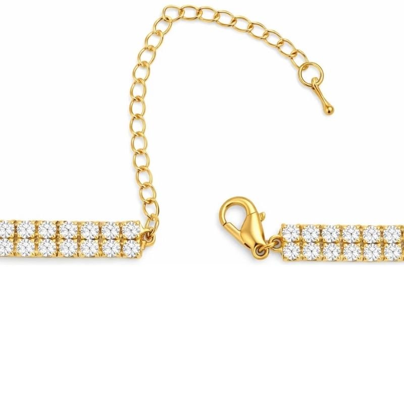 Colar Riviera Dupla Fileira de Zircônias