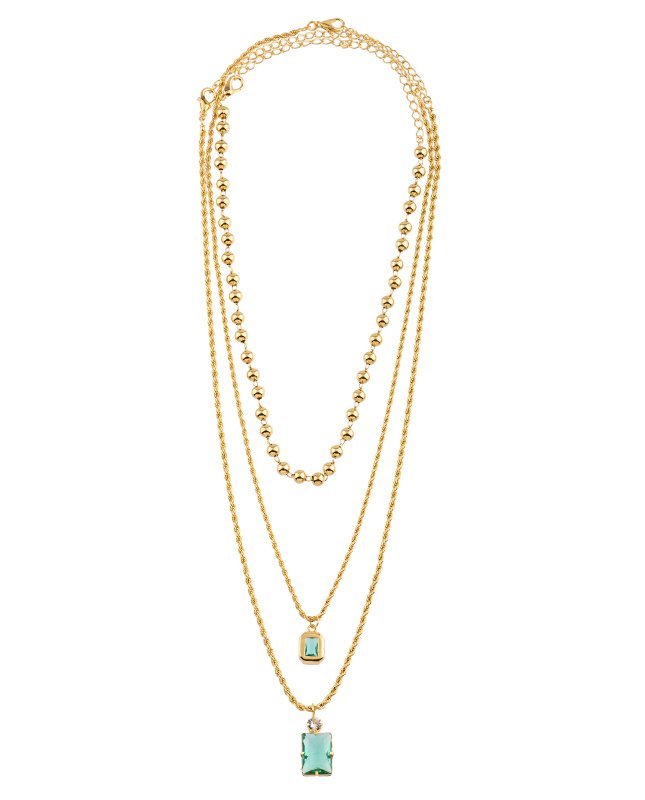CONJUNTO COM 3 COLARES BIJUTERIA FINA MB