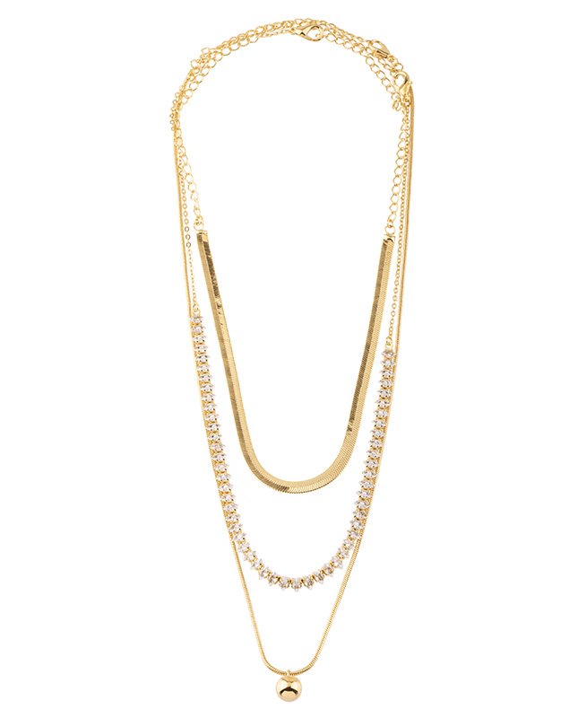 CONJUNTO COM 3 COLARES BIJUTERIA FINA MB