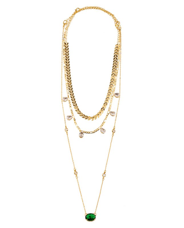 CONJUNTO COM 3 COLARES BIJUTERIA FINA MB