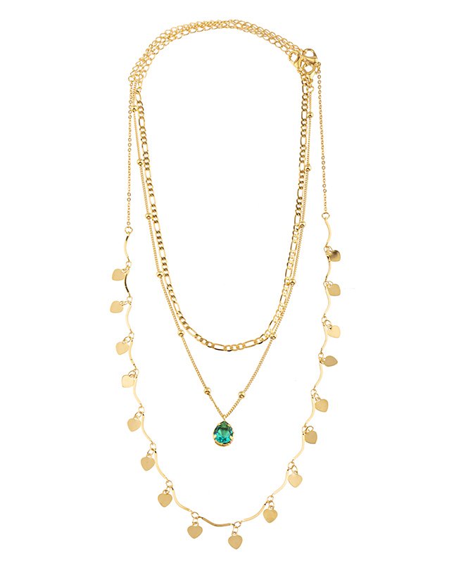 CONJUNTO COM 3 COLARES BIJUTERIA FINA MB