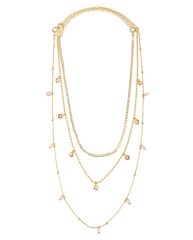 CONJUNTO COM 3 COLARES BIJUTERIA FINA MB
