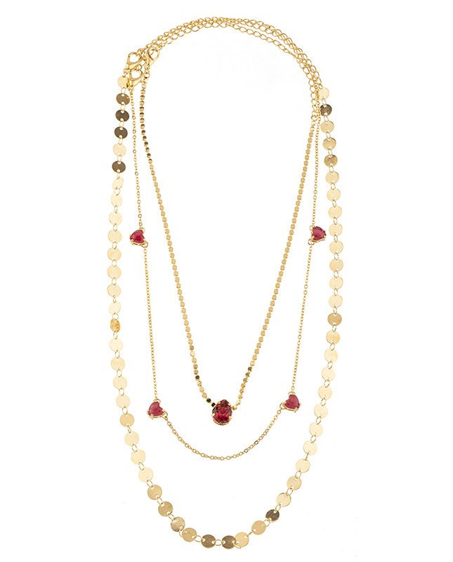 CONJUNTO COM 3 COLARES BIJUTERIA FINA MB