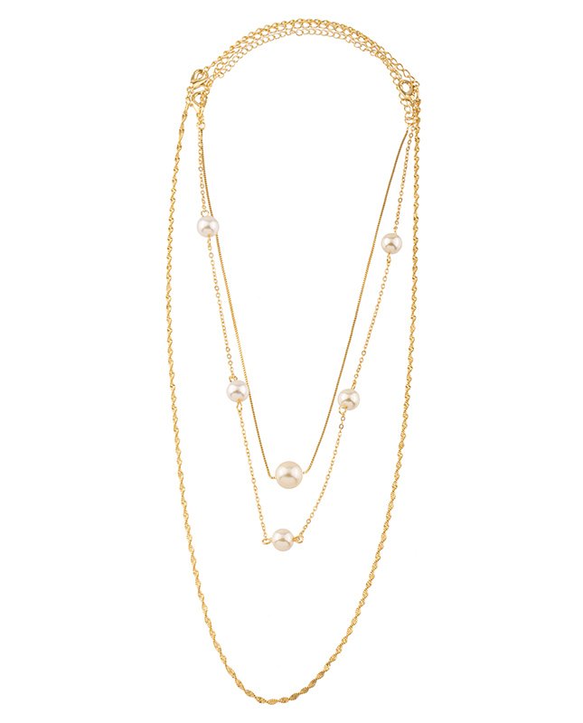 CONJUNTO COM 3 COLARES BIJUTERIA FINA MB