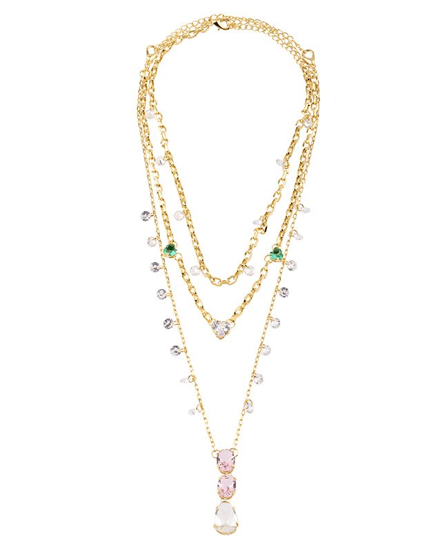 CONJUNTO COM 3 COLARES BIJUTERIA FINA MB
