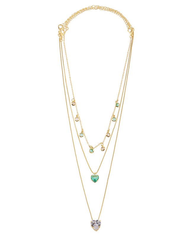 CONJUNTO COM 3 COLARES BIJUTERIA FINA MB
