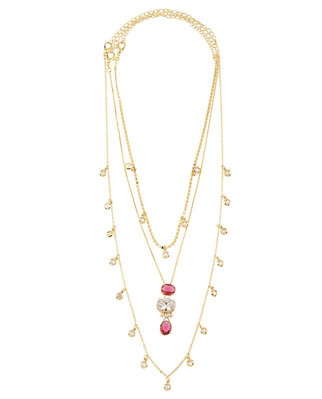 CONJUNTO COM 3 COLARES BIJUTERIA FINA MB