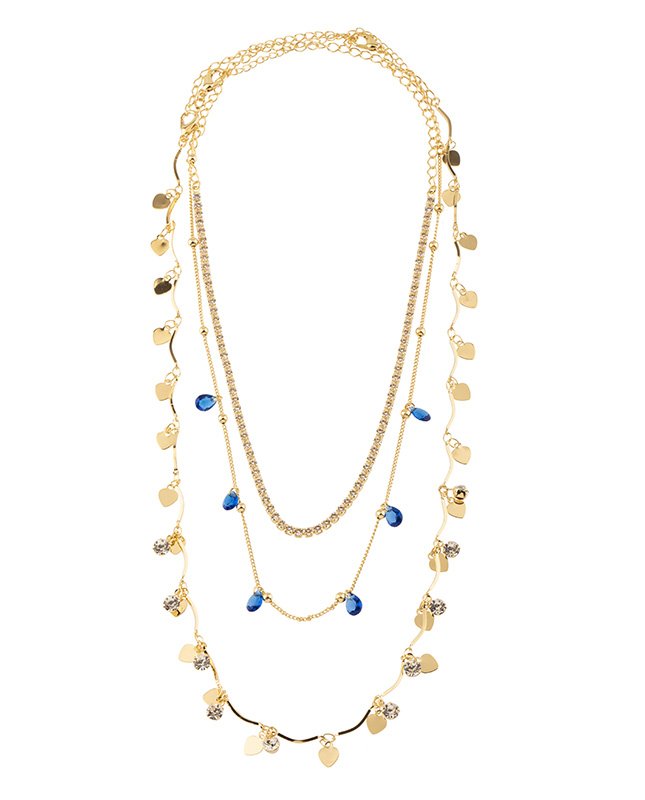 CONJUNTO COM 3 COLARES BIJUTERIA FINA MB