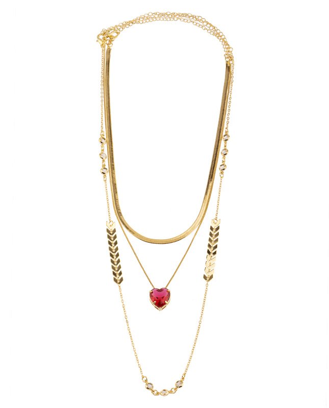 CONJUNTO COM 3 COLARES BIJUTERIA FINA MB
