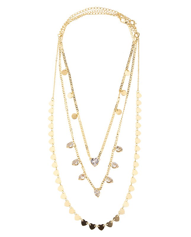 CONJUNTO COM 3 COLARES BIJUTERIA FINA MB