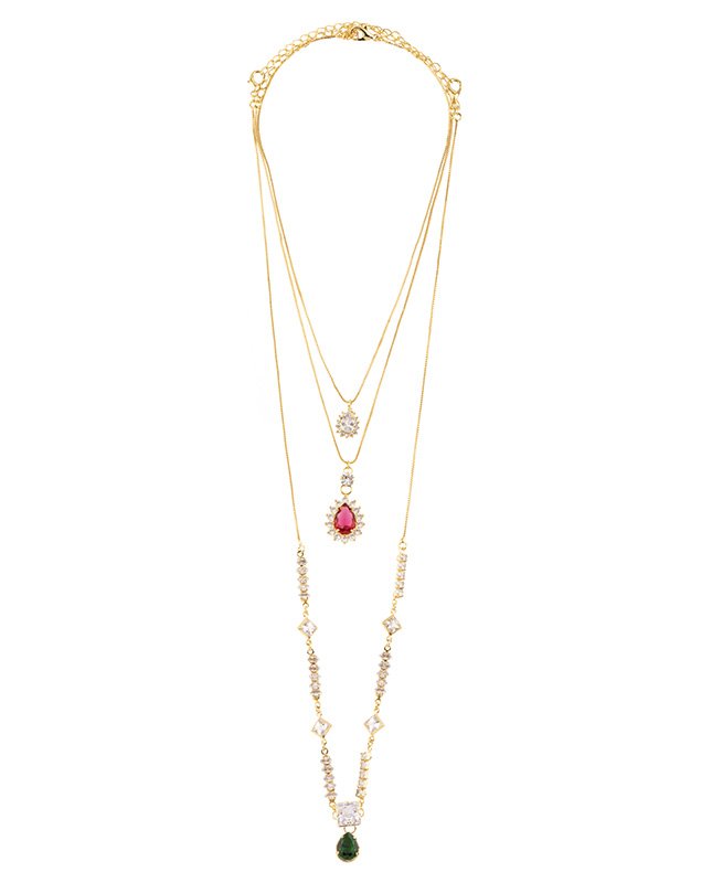 CONJUNTO COM 3 COLARES BIJUTERIA FINA MB