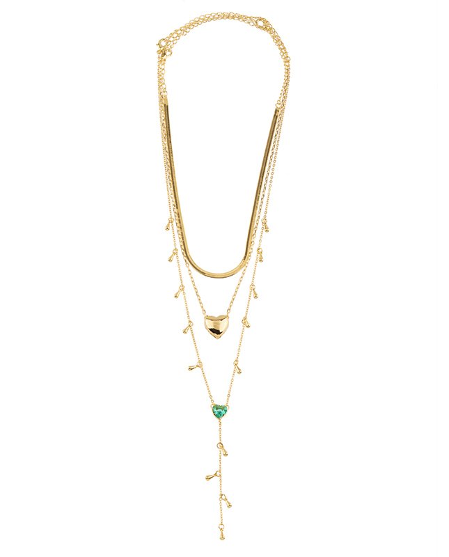 CONJUNTO COM 3 COLARES BIJUTERIA FINA MB