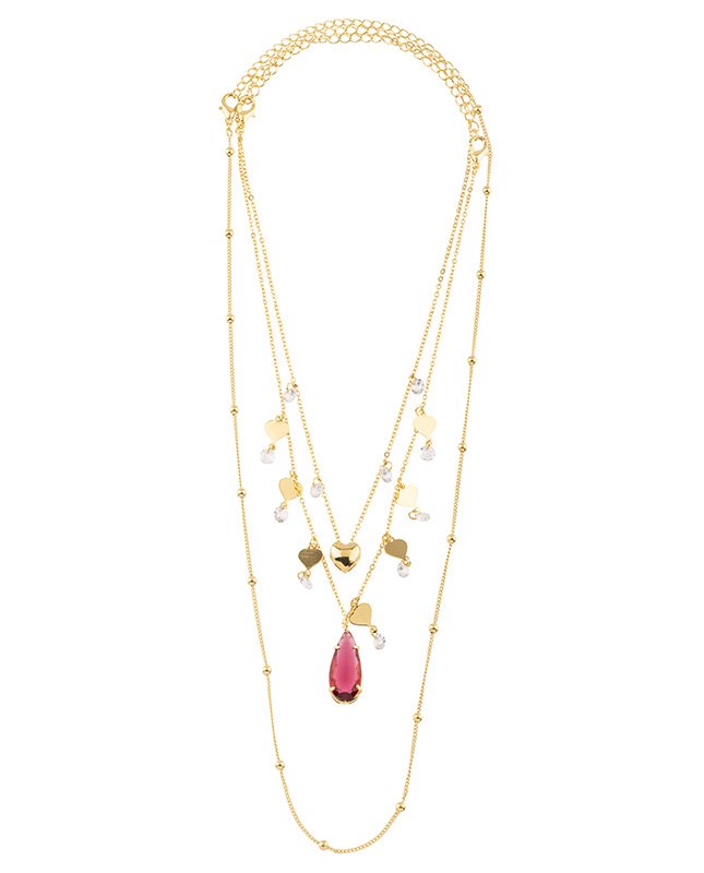 CONJUNTO COM 3 COLARES BIJUTERIA FINA MB