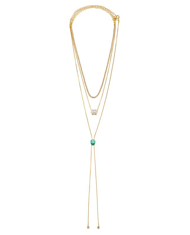 CONJUNTO COM 3 COLARES BIJUTERIA FINA MB