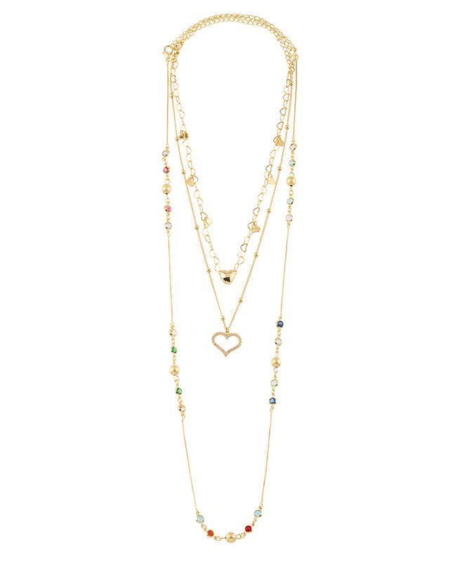 CONJUNTO COM 3 COLARES BIJUTERIA FINA MB