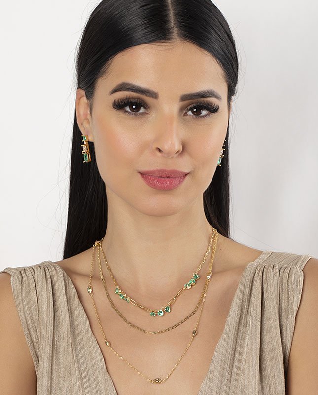 CONJUNTO COM 3 COLARES BIJUTERIA FINA MB