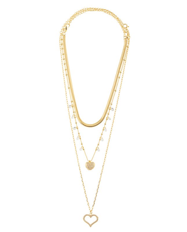 CONJUNTO COM 3 COLARES BIJUTERIA FINA MB