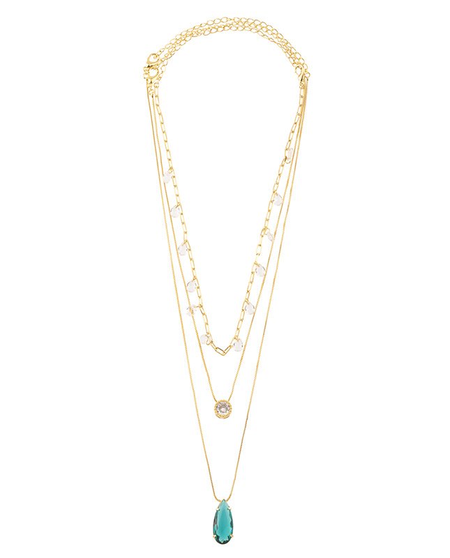 CONJUNTO COM 3 COLARES BIJUTERIA FINA MB