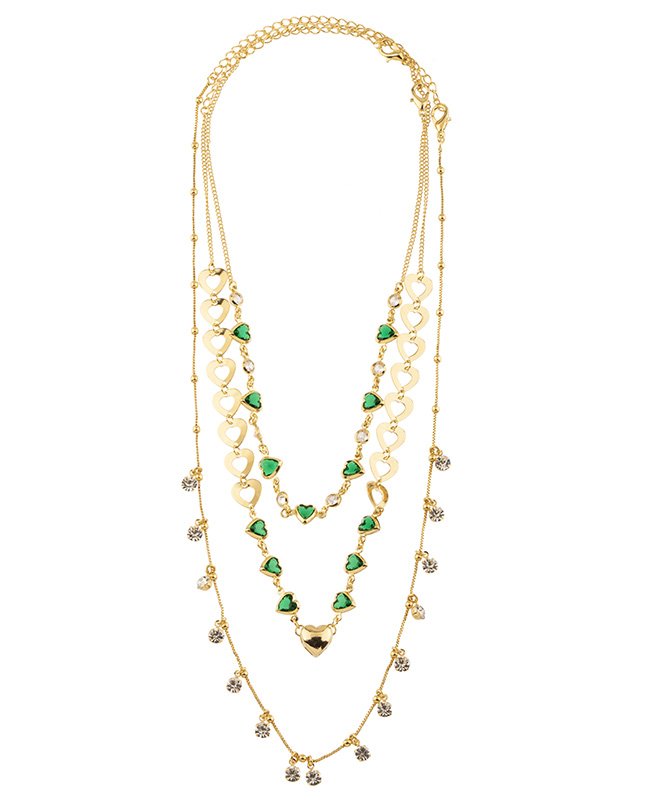 CONJUNTO COM 3 COLARES BIJUTERIA FINA MB