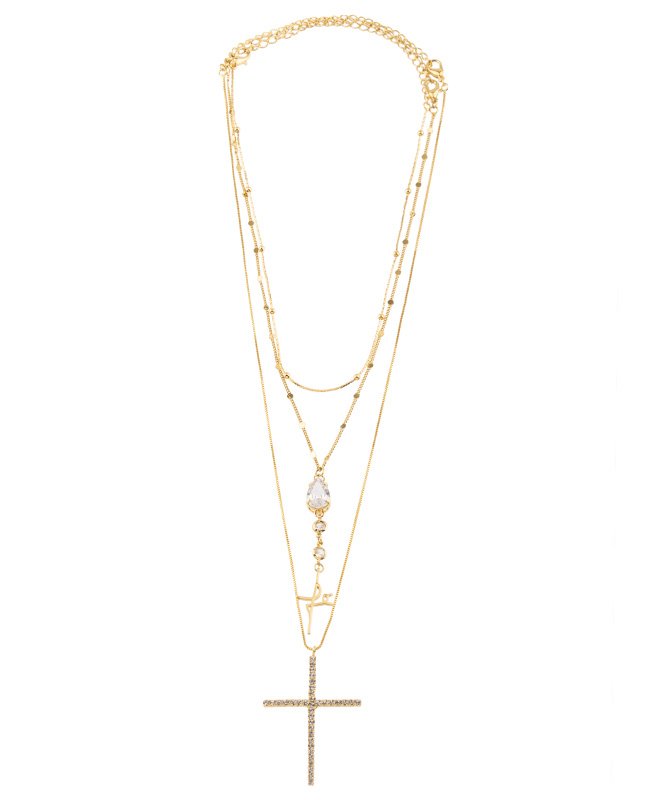 CONJUNTO COM 3 COLARES BIJUTERIA FINA MB