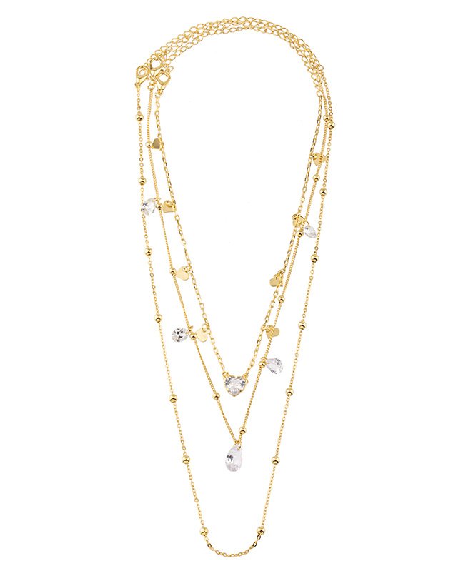 CONJUNTO COM 3 COLARES BIJUTERIA FINA MB