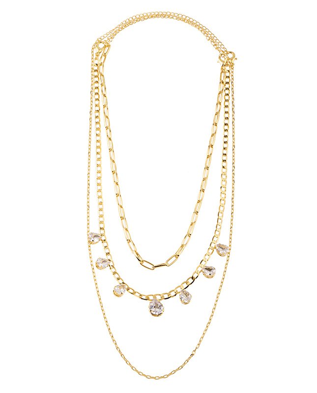 CONJUNTO COM 3 COLARES BIJUTERIA FINA MB