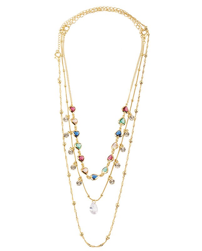 CONJUNTO COM 3 COLARES BIJUTERIA FINA MB