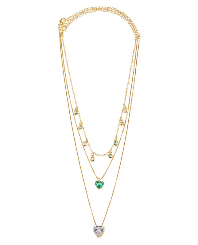 CONJUNTO COM 3 COLARES BIJUTERIA FINA MB
