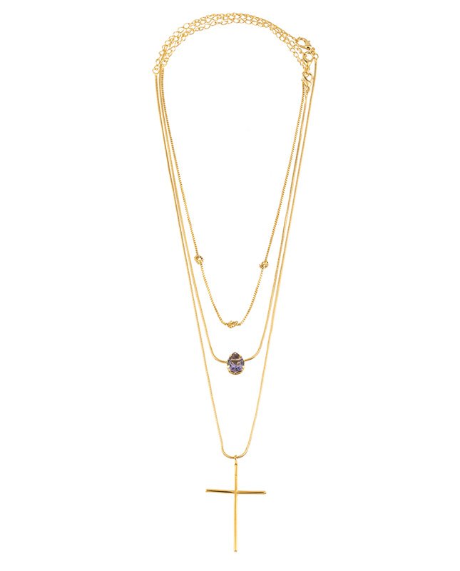 CONJUNTO COM 3 COLARES BIJUTERIA FINA MB