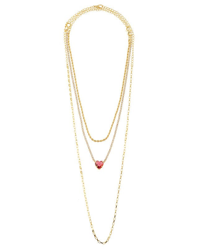 CONJUNTO COM 3 COLARES BIJUTERIA FINA MB