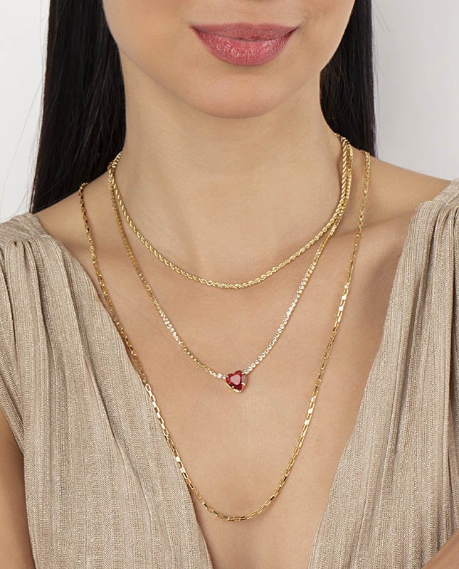 CONJUNTO COM 3 COLARES BIJUTERIA FINA MB