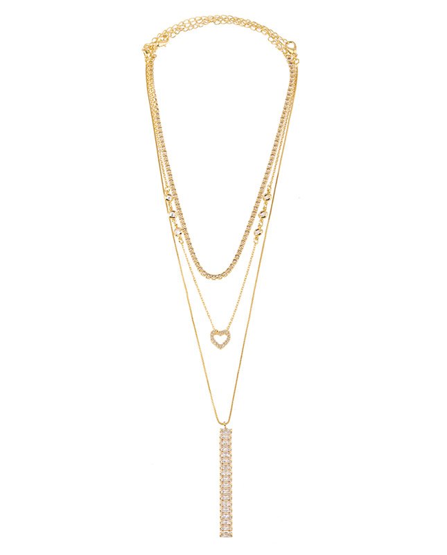 CONJUNTO COM 3 COLARES BIJUTERIA FINA MB