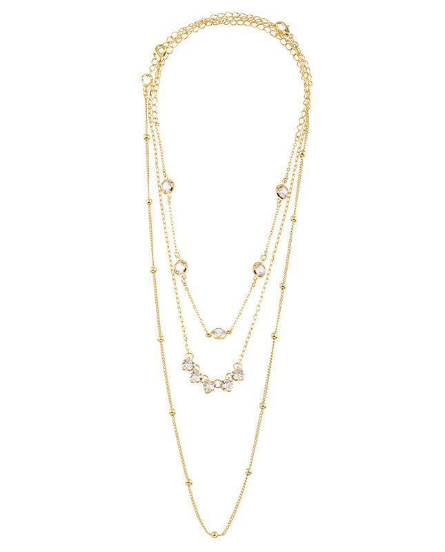 CONJUNTO COM 3 COLARES BIJUTERIA FINA MB