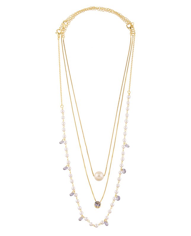 CONJUNTO COM 3 COLARES BIJUTERIA FINA MB