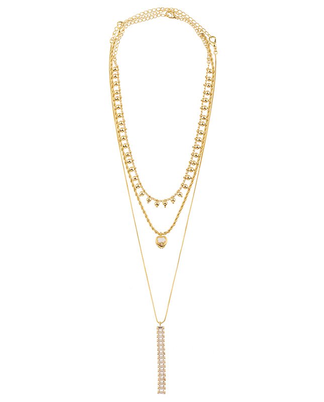 CONJUNTO COM 3 COLARES BIJUTERIA FINA MB