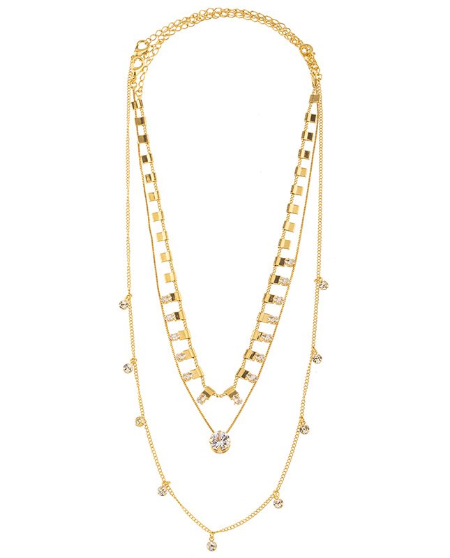 CONJUNTO COM 3 COLARES BIJUTERIA FINA MB