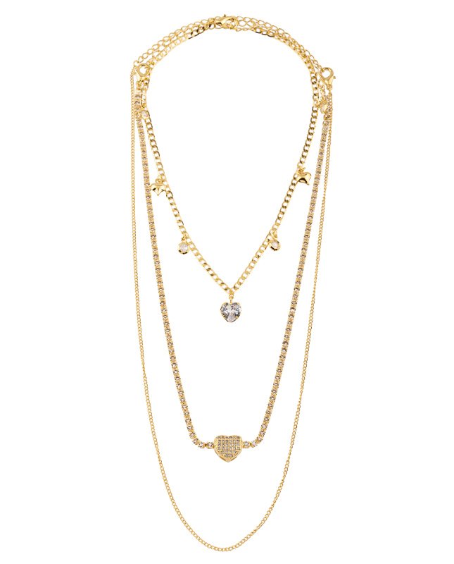 CONJUNTO COM 3 COLARES BIJUTERIA FINA MB