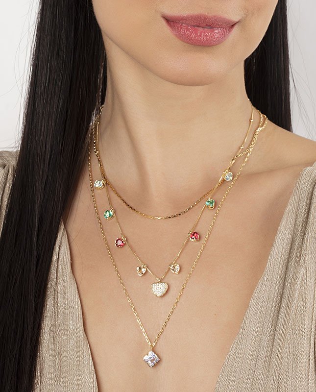 CONJUNTO COM 3 COLARES BIJUTERIA FINA MB