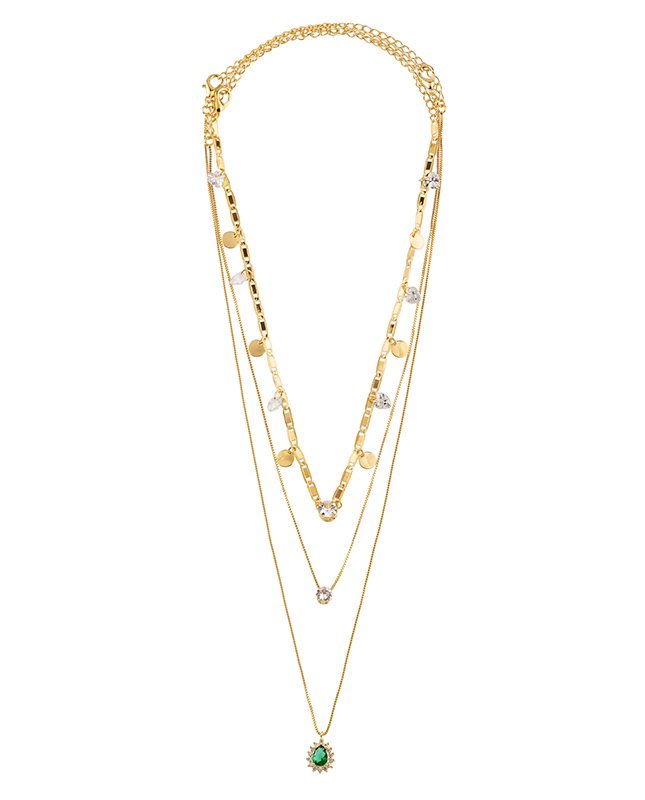 CONJUNTO COM 3 COLARES BIJUTERIA FINA MB