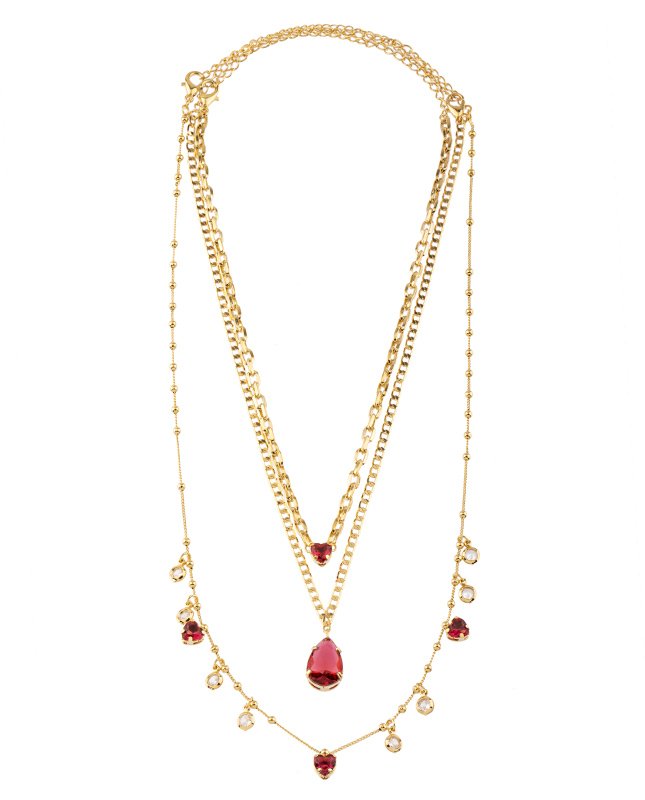 CONJUNTO COM 3 COLARES BIJUTERIA FINA MB